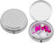 Set of 2 Circular Triple-Compartment Pocket Purse Pill Box & Organizer with