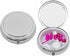 Set of 2 Circular Triple-Compartment Pocket Purse Pill Box & Organizer with