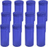 12pcs Plastic Empty Prescription Vials, Waterproof Airtight Pill Bottles with Pop Top Caps (19 Dram, Blue Opaque)