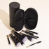 Portable ON THE GO Makeup Brush Set, COSHINE 10pcs Mini Complete Cosmetic Brushes Kit with Pouch (Black)