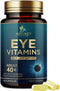 Eye Vitamins & Mineral Supplement, 120 Capsules, Lutein, Zeaxanthin, Bilberry & Zinc for Eye Strain & Vision Health