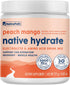 NativePath Hydrate Electrolytes Powder, Zero Sugar with BCAAs, Peach Mango Flavor, Keto & Paleo Friendly, 30 Servings