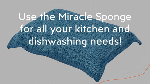 Miracle Microfiber Scrubbing Sponge, Blue Extra Scrubbing Power for Kitchen, Sink, Pot, Pan, Dish Washing, Super