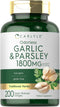 Carlyle Odorless Garlic & Parsley 1800mg - 200 Softgels, Non-GMO, Gluten Free Supplement