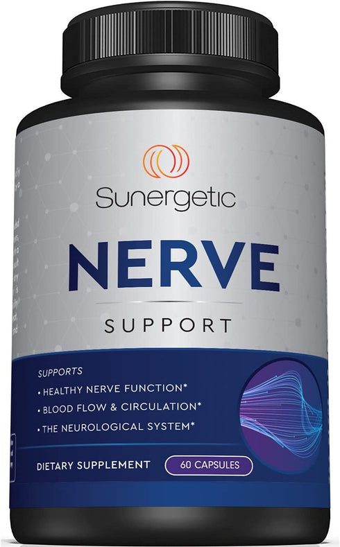 Premium Nerve Support Supplement - 60 Capsules with ALA, ALC & Benfotiamine for Healthy Circulation
