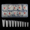 Natural Coffin Acrylic Nails - 500pcs Half Cover Ballerina Nails Tips Long Acrylic False Fake Nail Artificial, 10 Sizes