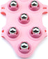 Glove Massager, Palm Shaped Hand Massage Manual with 360-degree Roller Ball, Pink