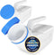 Tilcare Urinals for Men Glow in The Dark Lid (2 Pack) - 32oz/1000mL Thick Plastic Bedpan Bottle with Screw-on Lid
