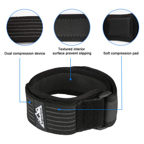 supregear IT Band Strap for Knee, Thigh, Hip & ITB Syndrome Support - Adjustable Extra Compression Stabilizer for
