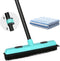 Rubber Broom for Pet Hair Removal: 59" Telescoping Handle, Squeegee for Carpet, Hardwood, and Tile Floors
