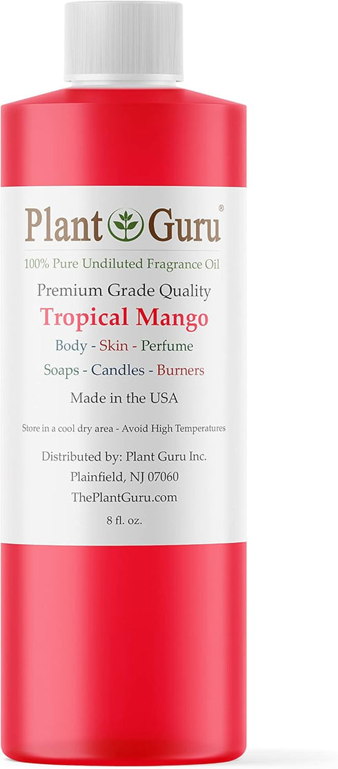 Tropical Mango Fragrance Oil 8 fl. oz. for DIY Soap Making, Candles, Bath Bombs, Body Butters, Aromatherapy