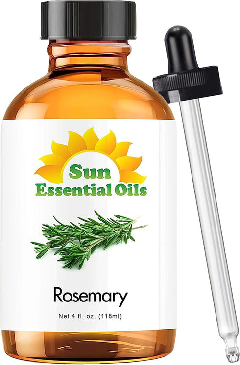 Sun Essential Oils Rosemary Essential Oil - 4oz - 4 Fluid Ounces - Sun Essential Rosemary Oil