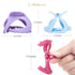 RC ROCHE ORNAMENT 6 Pcs Women's Oval Hollow Curved Jaw Clamp Hair Clips, Medium Pastel