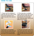 Unikstep 6 Pairs Shoe Heel Plate Tap, Replacement Kit for Worn Shoe Heel Side Repair Rubber Patch