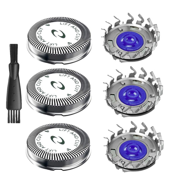 HQ56 Replacement Shaver Heads for Philips Norelco HQ3 HQ4 HQ55 HQ56 HQ6, 3Pcs Compatible with Electric Shavers