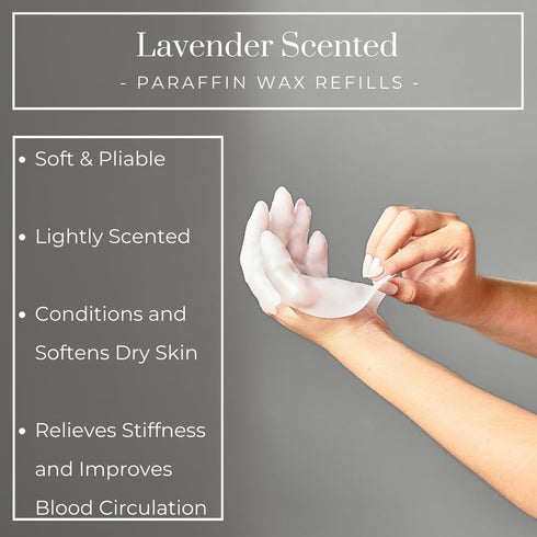 Paraffin Wax for hand and feet | 1lb Lavender Scented Paraffin Wax Refills for Paraffin Baths | Use with any hand wax paraffin machine