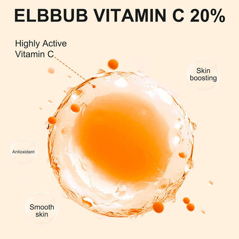 Premium 20% Vitamin C Serum for Face, with Hyaluronic Acid & Retinol for Anti Aging and Hydration