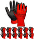 13 Gauge Polyester Shell with Latex Crinkle Palm Dipped Safety Work Gloves, 12 Pairs for Landscaping, Small