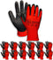 13 Gauge Polyester Shell with Latex Crinkle Palm Dipped Safety Work Gloves, 12 Pairs for Landscaping, XXL