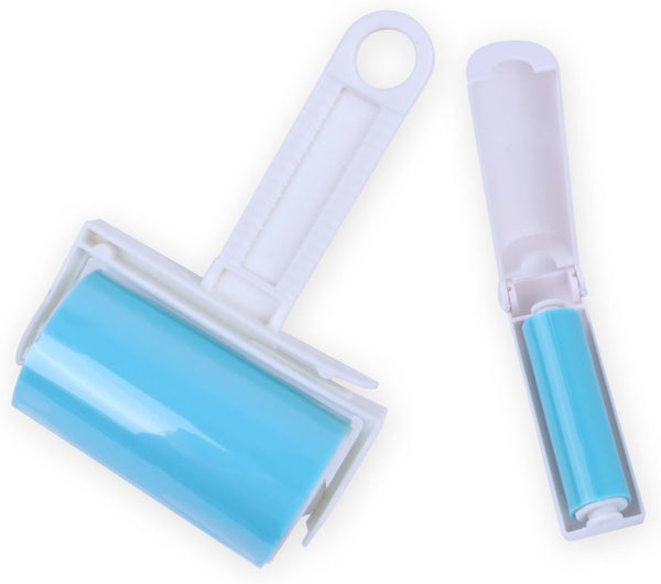 Reusable Sticky Picker Set - Cleaner Lint Roller Pet Hair Remover Brush, Blue