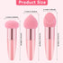 3 Pcs Makeup Foundation Sponge, Pink Beauty Blender Sponge Cosmetic Powder Puff with Handle Applicator