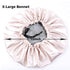 Stain Bonnet Adjustable Satin Sleep Cap, Reversible Double Layer X-Large Size in Champagne/Grey
