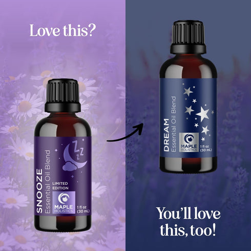 Sleep Essential Oil Blend for Diffuser - Snooze Blend with Lavender, Roman Chamomile, Cedarwood for Nighttime Relaxation