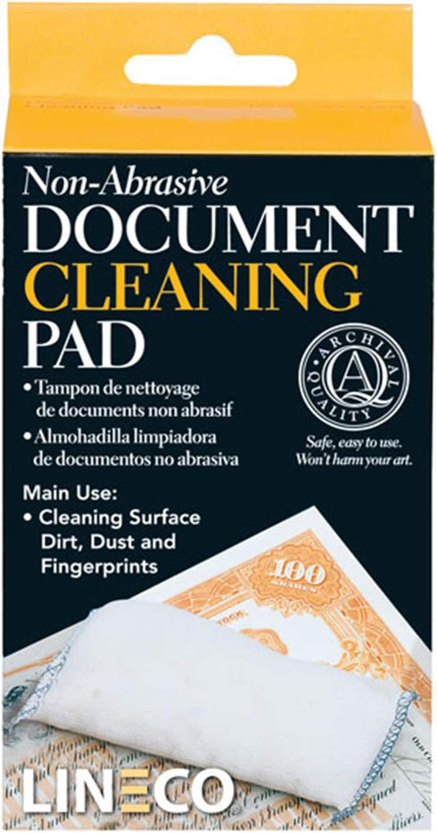 Lineco 2x4.75 Document Cleaning Pads with Grit-Free Powder - Soft, Grit-Free Powder That Absorbs and Cleans.