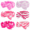 WHAVEL 6 Pack Pink Spa Headband Makeup Headbands, Soft Skincare Bow Face Wash Headbands for Shower and Washing Face