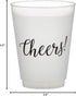 Santa Barbara Design Studio 16-Ounce Wedding Party Cups, 8-Count Reusable BPA-Free Plastic Frost, Cheers