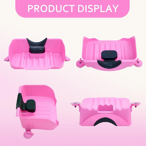 Nolasalon Portable Shampoo Basin for Kids, Baby, Children,Tear Free Hair Washing Basin Tray at Home (Pink)