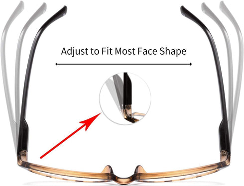 IVNUOYI 6 Pack Reading Glasses, Blue Light Blocking with Spring Hinges, Lightweight Readers for Women