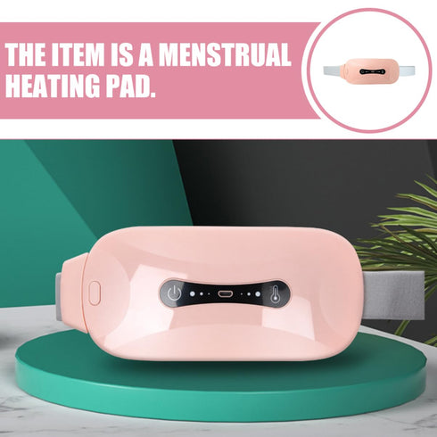 Menstrual Heating Pad Fast Heating and Massage Function Portable Elastic Waist Belt for Cramps and Lower for Women