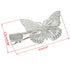 Yueton Silver Butterfly Hair Clip Accessories, 1 Pair, Bride Headwear Clips