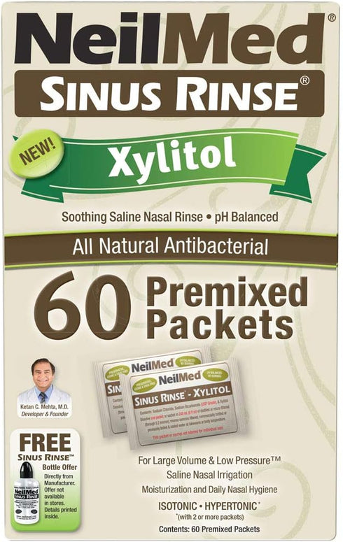 Packets 60ct. NeilMed Sinus Rinse Premixed Refill with Xylitol