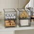 ZHIAI 4 Pcs Makeup Organizer Drawers, Stackable Stripes Bathroom Organizers for Vanity and Kitchen Cabinets