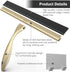 OPERNEE 14 Inches Shower Squeegee with Self Adhesive Hook, Stainless Steel Squeegee Cleaner, All-Purpose Window Scraper