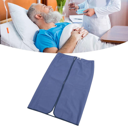 Wearable Incontinence Bed Pads Washable Reusable Cotton Diaper Skirt Incontinence Mattress Mats with Zipper for Adult