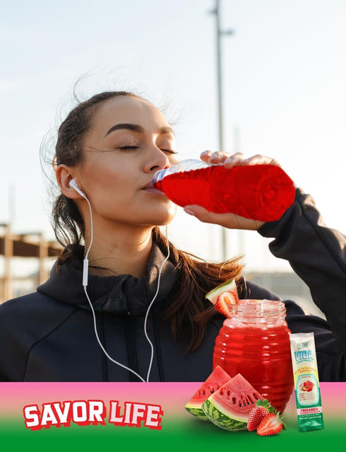 Pack KLASS VIDA Hydration + Energy Electrolyte Drink Mix Variety with Hibiscus, Coffee Horchata & Strawberry