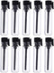 Teensery 100 Pcs Empty Mini Glass Perfume Sample Bottles with Black Cap for Aromatherapy, 2ml