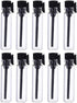 Teensery 100 Pcs Empty Mini Glass Perfume Sample Bottles with Black Cap for Aromatherapy, 2ml