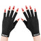 MEKK UV Gloves for Nails, Extra Length UV Light Gloves for Gel Nails, UPF99+ Skin Care Protection (Black)