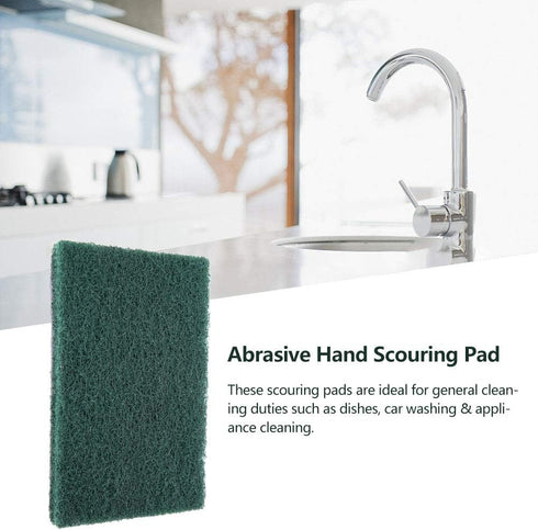 Jwthee 5Pcs/Set Scourer Scouring Pad, Heavy Duty Scour Pads Sponge Dish Scrubber Non-Scratch Reusable Household Scrub