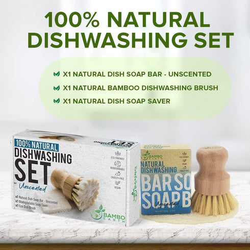 Natural Non-Toxic Dish Washing Block Soap, Vegan Cruelty-Free, Eco-Friendly, Zero Waste Handmade Solid Bar Soaps