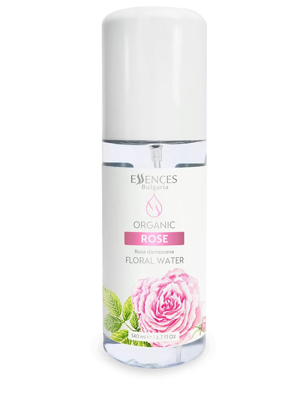 Organic Rose Floral Water 4.7 Fl Oz | Essences Bulgaria | 100% Pure Natural Anti-Age Hydrating Mist