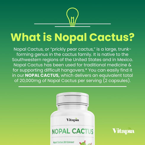 Nopal Cactus Extract 20,000mg - 120 Veggie Capsules for Antioxidant, Skin, Metabolism, Wellness & Heart Health Support