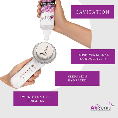 Absonic 2-pack Conductive Gel - Cavitation, Nuface, Microcurrent, Ultrasonic, TENS, EMS - Hypoallergenic