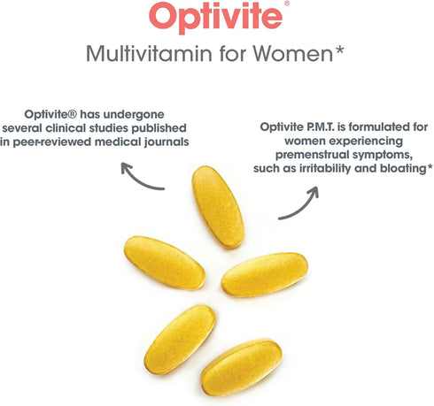 Optimox Optivite PMT Supplement - PMS Support for Women, 180 Count
