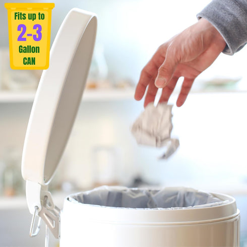 2.6 Gallon Scented Trash Bags with Handles, 100 Bags, Small Bathroom Garbage Bags for Home Office Bins