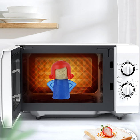 Angry Mama Microwave Oven Cleaner - Steam Cleaner, Just Add Vinegar and Water for Easy Cleaning